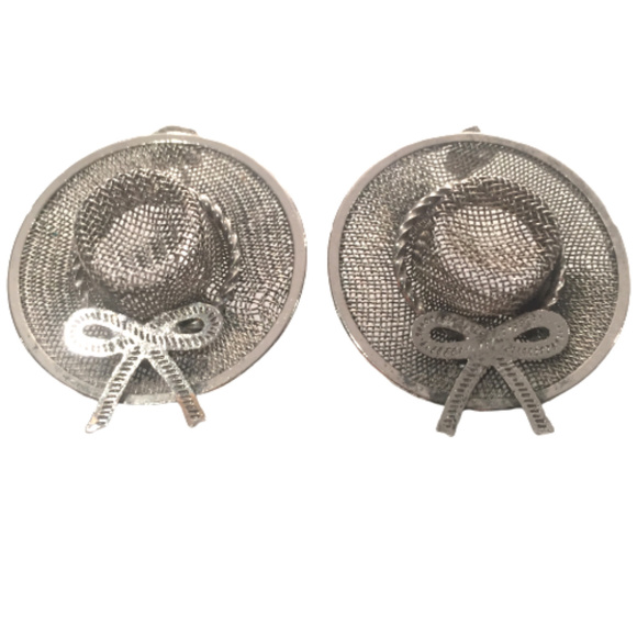 Jewelry - 🎩🌟 Silver Charm: Hat Earrings – Tiny Toppers for Your Ears! 🌟🎩